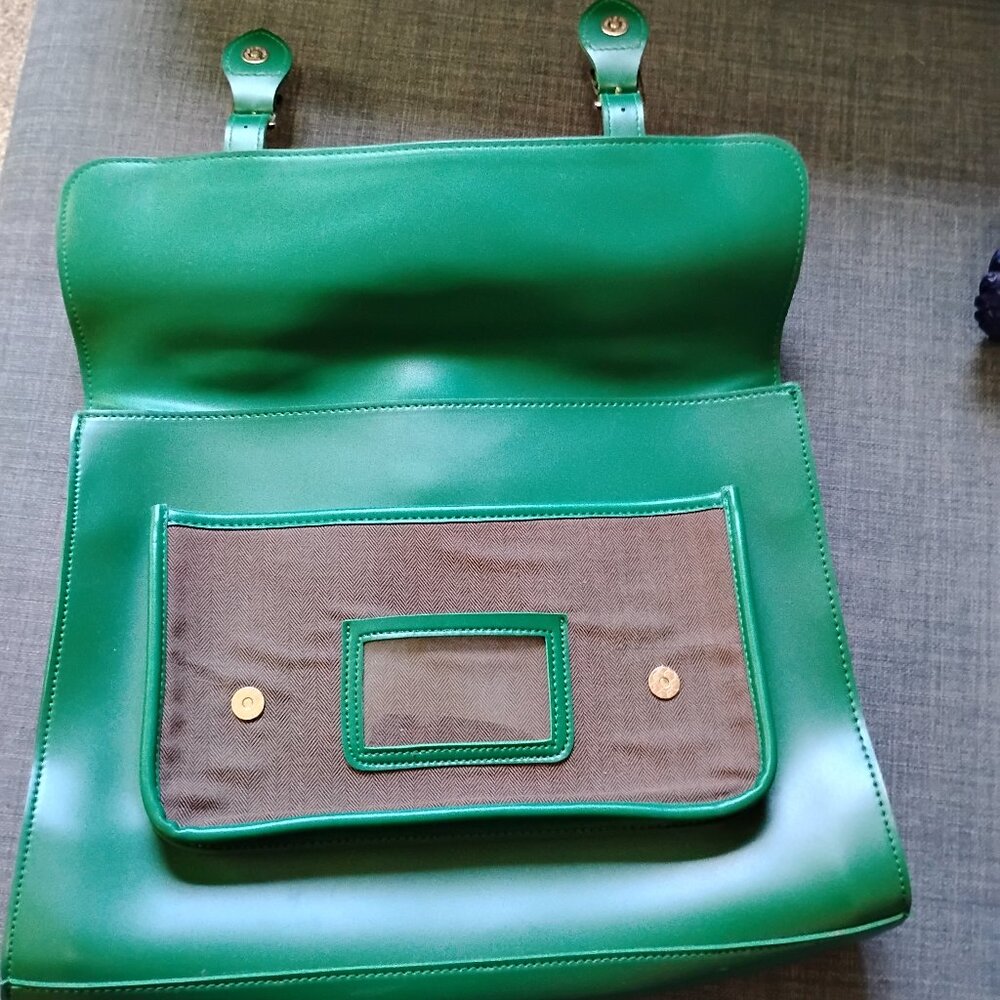 Collectif Green and tweed Satchel backpack Bag - Picture 4 of 8